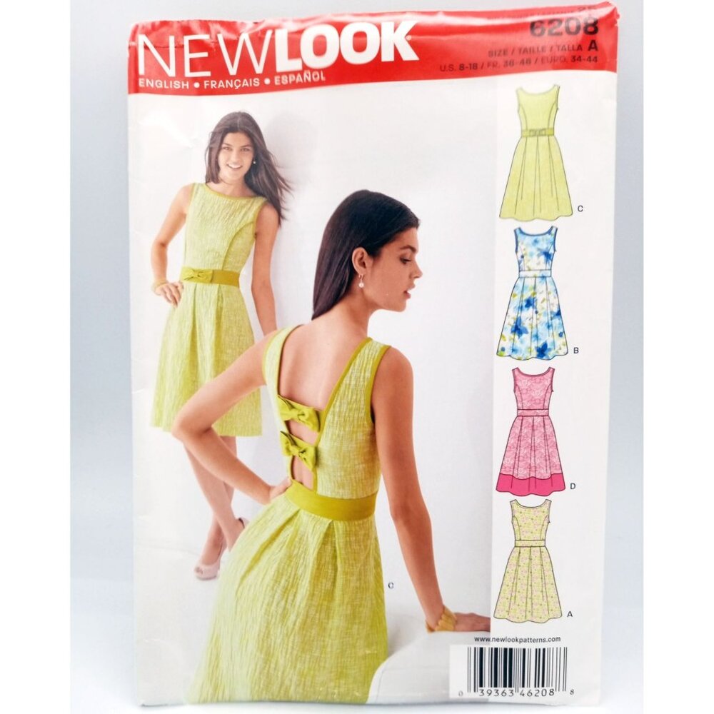 Simplicity New Look Pattern 6208 Sz US 8-18 Misses Six Dress Sizes in One Uncut